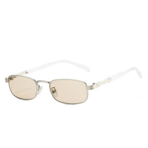 Women Narrow Frame Brown Tinted <b>Retro</b> <b>Sunglasses</b> - Product Image 4