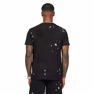 ชุดเสื้อยืดและกางเกงขาสั้นสองชิ้นสไตล์วินเทจสำหรับผู้ชาย ฤดูร้อน รักษ์โลก พร้อมโลโก้สั่งทำได้ - Product Image 2