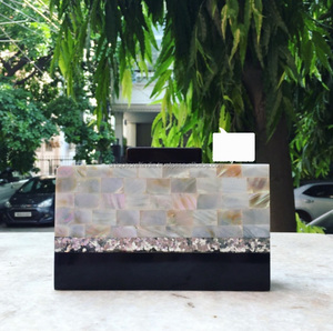 กระเป๋าคลัทช์สีรุ้งประดับมุกงานแฮนด์เมดกระเป๋าถือแฟชั่นหรูหราสำหรับงานแต่งงานงานปาร์ตี้แบบพกพา - Product Image 1