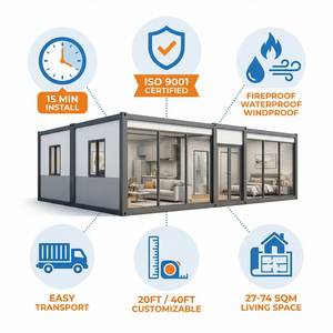 Module de bureau modulaire portable en structure acier 20/40 pieds, cabine pliable personnalisable pour usage extérieur en centre commercial, <span class=keywords><strong>kiosque</strong></span> de vente au détail - Product Image 3