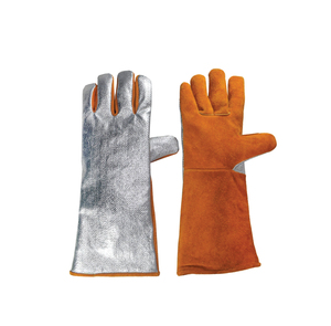 Heavy Duty Heat Resistant 10-Inch Welding <b>Gloves</b> for Latex-Free Elastic Wristlet Anti-Static Anti-Vibration Silicone-Free - Product Image 1