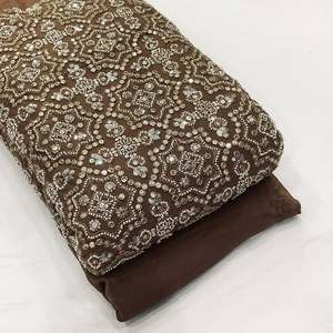 High Quality Beaded Embroidery Fabric Premium Fashion Textile with Handmade Beadwork for Wedding and Designer Wear - Product Image 1