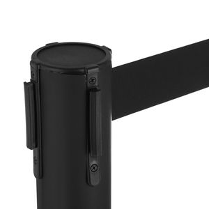 6 Postes de Acero Inoxidable Negros Retráctiles de 36 Pulgadas para Control de Acceso en Interiores y Exteriores - Product Image 2