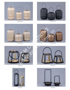 Pilares cilíndricos, juego de portavelas antiguo, 3 linternas decorativas artesanales de Metal, decoración del hogar, último Huracán de mesa - Product Image 5