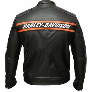 Chaqueta de motociclista de cuero genuino de vaca para hombre, chaqueta de motociclista personalizada para carreras, chaqueta de cuero con cuello alto y cremallera para motociclistas. - Product Image 3