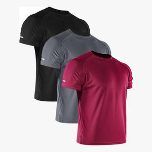 Camiseta de Compresión Personalizada para Hombre, Paquete de Camisetas Deportivas Transpirables de Secado Rápido para Gimnasio, con Logotipo Frontal, 100% Poliéster, Manga Corta - Product Image 1