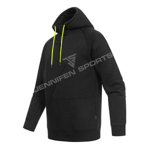 Sudadera con Capucha Extra Grande para Hombre, Personalizada, de Invierno, 100% Algodón, 450 GSM, Color Negro, Pedido al por Mayor - Product Image 2