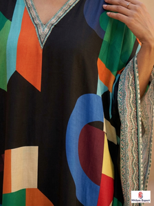 <b>Summer</b> Printed <b>Kaftan</b> Dress Women Loose Fit Comfortable Wear Lightweight Fabric Island Style Bulk Supply - Product Image 5