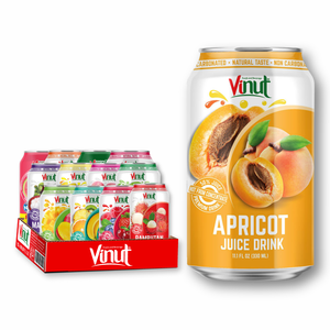 VINUT-Bebida de zumo de albaricoque sin azúcar de 330ml del fabricante de Vietnam OEM/ODM, Etiqueta Privada, muestra gratis, precio de fábrica - Product Image 1