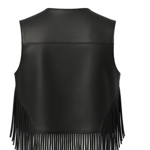 Mens <b>Leather</b> Fringe Vest Cowboy Western <b>Suede</b> Sleeveless <b>Jacket</b> Tassel Biker Festival Rodeo Supplier Premium OEM Apparel - Product Image 1