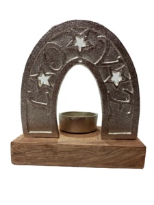 T-Lite Half Round HOPE Adorno de mesa Hermosa forma de árbol Decoración navideña Estatuilla iluminada para la temporada navideña - Product Image 2