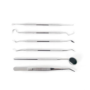 Kit d'examen dentaire en acier inoxydable pour usage professionnel : miroir de blanchiment dentaire, détartreur, pinces, instruments chirurgicaux de base - Product Image 2