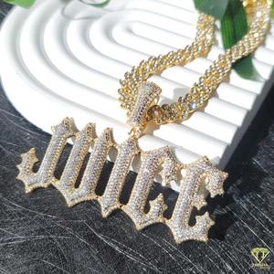 Pendentif en Moissanite Premium « CEO KING » avec Chaîne Cubaine Entièrement Pavée – Bijoux Hip Hop en Gros - Product Image 3