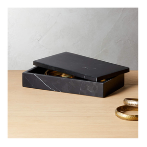 Marble Jewelry Box Custom Logo <b>Luxury</b> Round Shape Lowest Price Traditional Classic Style Jewelry Box Table Decor Hot Sale - Product Image 5