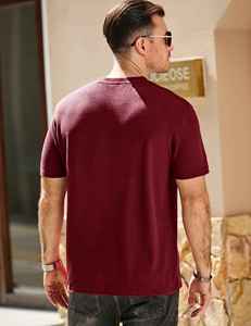 2026 Latest Design Men's Short Sleeve High Street Breathable Regular Fit Casual T <b>Shirt</b> In Solid <b>Colour</b> - Product Image 4