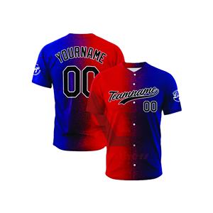 Maillots de baseball personnalisés en gros pour adultes avec logo, respirants, antibactériens, séchage rapide, grandes tailles, col en V, motif uni - Product Image 3