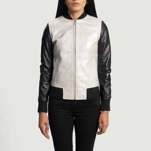 Chaqueta Bomber de Piel de Oveja para Mujer, Totalmente Personalizable, de Alta Calidad y Precio Económico, Fabricante, Primavera, Otoño, Invierno, Resistente al Viento - Product Image 1