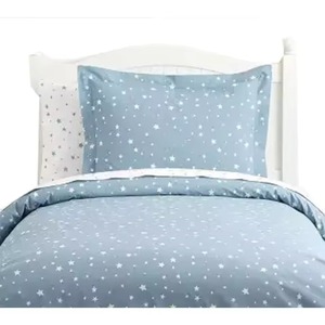 Solid Blue 400TC Cotton <b>Comforter</b> <b>Set</b> 3 Pieces Modern Bedding Home Use Washable <b>Comforter</b> <b>Sets</b> - Product Image 3