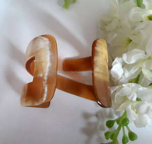 Pulseras de cuerno de búfalo talladas ecológicas, decoración del hogar de belleza natural para estilo Feng Shui para el amor, artesanías naturales - Product Image 3