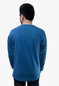 Camiseta de Manga Larga para Hombre, Corte Regular, Mezcla de Algodón, Cuello Redondo, Estilo Informal y Cómodo - Product Image 2