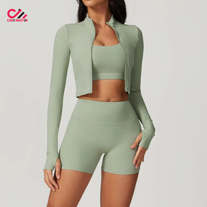 Vêtements de sport pour femmes, nouvelle collection, ensembles de yoga courts pour femmes, vêtements de sport légers et doux, ensembles de yoga sans couture - Product Image 4