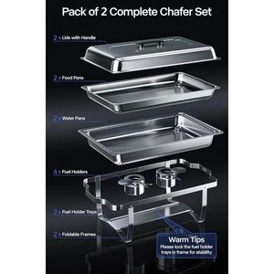Set di 2 Pezzi per Buffet e Catering, Stoviglie per Feste e Decorazioni da Tavola per Casa e Esterni - Product Image 3