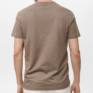 T-shirt pour homme tendance, décontracté, col en V, en coton doux et respirant, pour un look quotidien. - Product Image 3