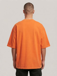 เสื้อยืดคอกลมทรงโอเวอร์ไซส์ ผ้าฝ้ายคุณภาพสูง 100% สไตล์สตรีทแวร์ แขนสั้น ทรงบ็อกซี่ สำหรับผู้ชาย - Product Image 2
