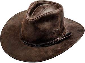 Sombrero Vaquero de Cuero Genuino, Hecho a Mano, Estilo Occidental Vintage, para Actividades al Aire Libre y Uso Casual - Product Image 6