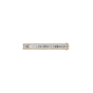 Bracelet de luxe Aarinya pour femme, en or 9 carats plaqué, avec diamants de laboratoire taille baguette, pour usage quotidien et mariage (Kada) - Product Image 4