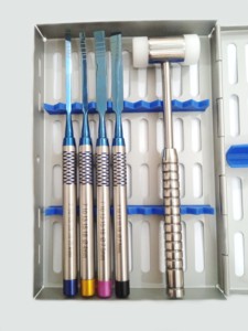 DETAIN IMPEX Juego de 4 piezas de cinceles dentales manuales de acero inoxidable de la mejor calidad para división de huesos y expansión dental, con martillo, certificado CE - Product Image 5