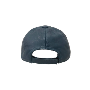 Wholesale Luxury <b>Plain</b> Leather <b>Baseball</b> <b>Cap</b> Custom Embossed Logo Cowhide Strapback - Product Image 6