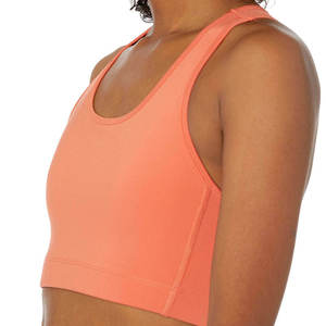 Soutien-gorge de sport dos nageur pour femme, col rond, maintien léger, 100 % coton écologique, sans couture, respirant, pour le yoga et les activités sportives - Product Image 3