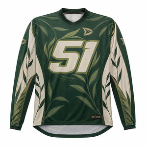 Premium Custom MX Motocross Jersey 100% Polyester Micro Mesh Sublimated <b>ATV</b> Dirt Bike Riding Shirt with Botanical Design - Product Image 2