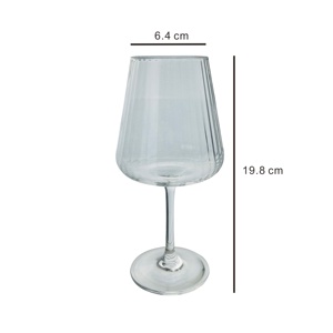 Verres à vin en plastique côtelé incassable de couleur personnalisée pour les fêtes, les restaurants et les mariages - Product Image 3