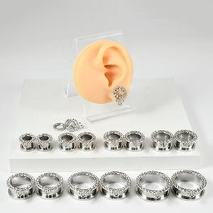 थोक स्टेनलेस स्टील बाहरी थ्रेड कान गेज बॉडी गहने के साथ बॉडी गहने शरीर गहने 8 मिमी-25 मिमी सुरंगों भेदी प्लग - Product Image 3