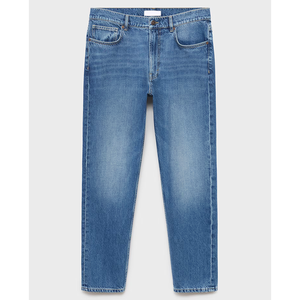 Pantalones de Mezclilla Vintage para Hombre, Cintura Media, Pantalones Largos, Impresión de Logotipo Personalizada, Servicio OEM - Product Image 1