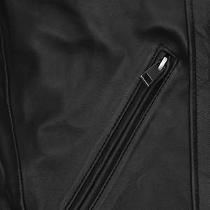 Chaqueta de Cuero Genuino de Piel de Oveja para Hombre, Cuello Alto, Logotipo Frontal, Impermeable, Transpirable, de Alta Calidad, Elegante y Clásica - Product Image 6