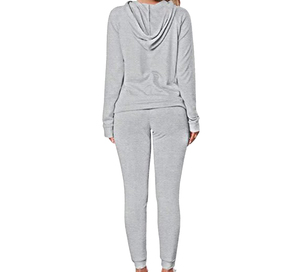 Premium Quality Two Piece Women's Eco-Friendly Breathable Solid color Full Length Hoodies best quality <b>Fleece</b> <b>Pants</b> Tracksuits - Product Image 2