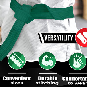 Cinturón de Karate para Artes Marciales, Cinturón de Cintura de Algodón Resistente para Entrenamiento y Competición, Cinturón Duradero para Practicantes Adultos - Product Image 6