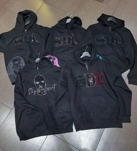 SDL Custom Embroidered & Plain Dyed Winter Men's Hoodies 100% Cotton 500gsm Breathable Oversized <b>Hip</b> Hop - Product Image 2