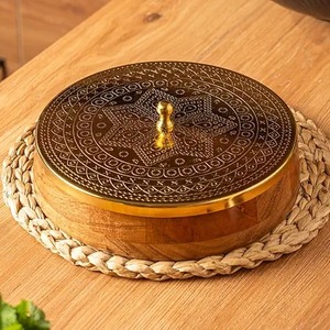 Caja de Almacenamiento de Especias de Metal Resistente con Tapa Decorativa, Organizador de Masala para Cocina, Contenedor para Hierbas y Condimentos, Uso Doméstico - Product Image 2