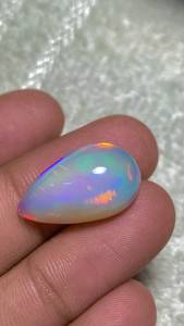 โอปอลเอธิโอเปียทรงลูกแพร์ธรรมชาติ ลายรังผึ้ง ไฟสีน้ำผึ้ง 5 กะรัต พลอยหลวม - Product Image 4