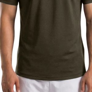 Camiseta de Compresión Slim Fit Color Oliva para Hombre, Elástica, Transpirable, para Gimnasio, Fitness, Entrenamiento, Ropa Deportiva de Alto Rendimiento, OEM, ODM, Venta al Por Mayor - Product Image 4