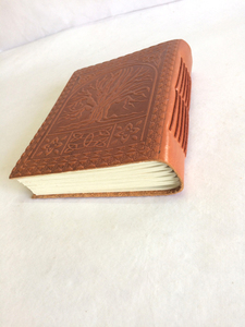 High Quality Business Vintage Tree Embossed Soft Cover Antique Looking Handmade Cotton <b>Paper</b> Oil Crunch Buffalo Leather Diary - Product Image 4