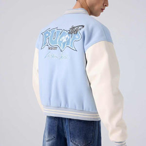 Veste universitaire d'hiver personnalisée de qualité supérieure avec logo sur le devant, design unisexe, extérieur en laine/viscose, respirante - Product Image 6