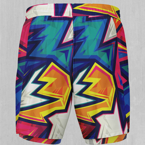 Shorts de sport décontractés pour hommes en polyester avec impression par sublimation intégrale de haute qualité, avec poche, style streetwear, vente en gros - Product Image 5
