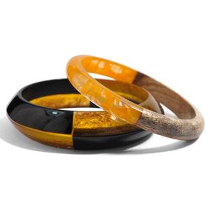 Ensemble de bracelets en résine époxy faits à la main, multicolores, artisanat artistique, design de couleur personnalisable pour la décoration de la maison, faits à la main - Product Image 5