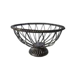 Nouveauté, panier à fruits de luxe de qualité supérieure, en métal antique, design élégant, avec taille et forme personnalisées en bois - Product Image 1