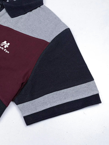 Camiseta Polo para Hombre Hawk Eye, Diseño Color Block, Manga Corta, Algodón Oxford, Transpirable, Diseño Casual, Logotipo Frontal - Product Image 2